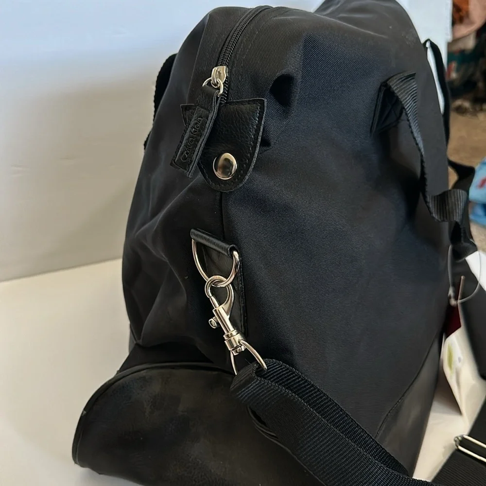 Calvin Klein black Travel Duffle Gym Carry On Bag No Pockets